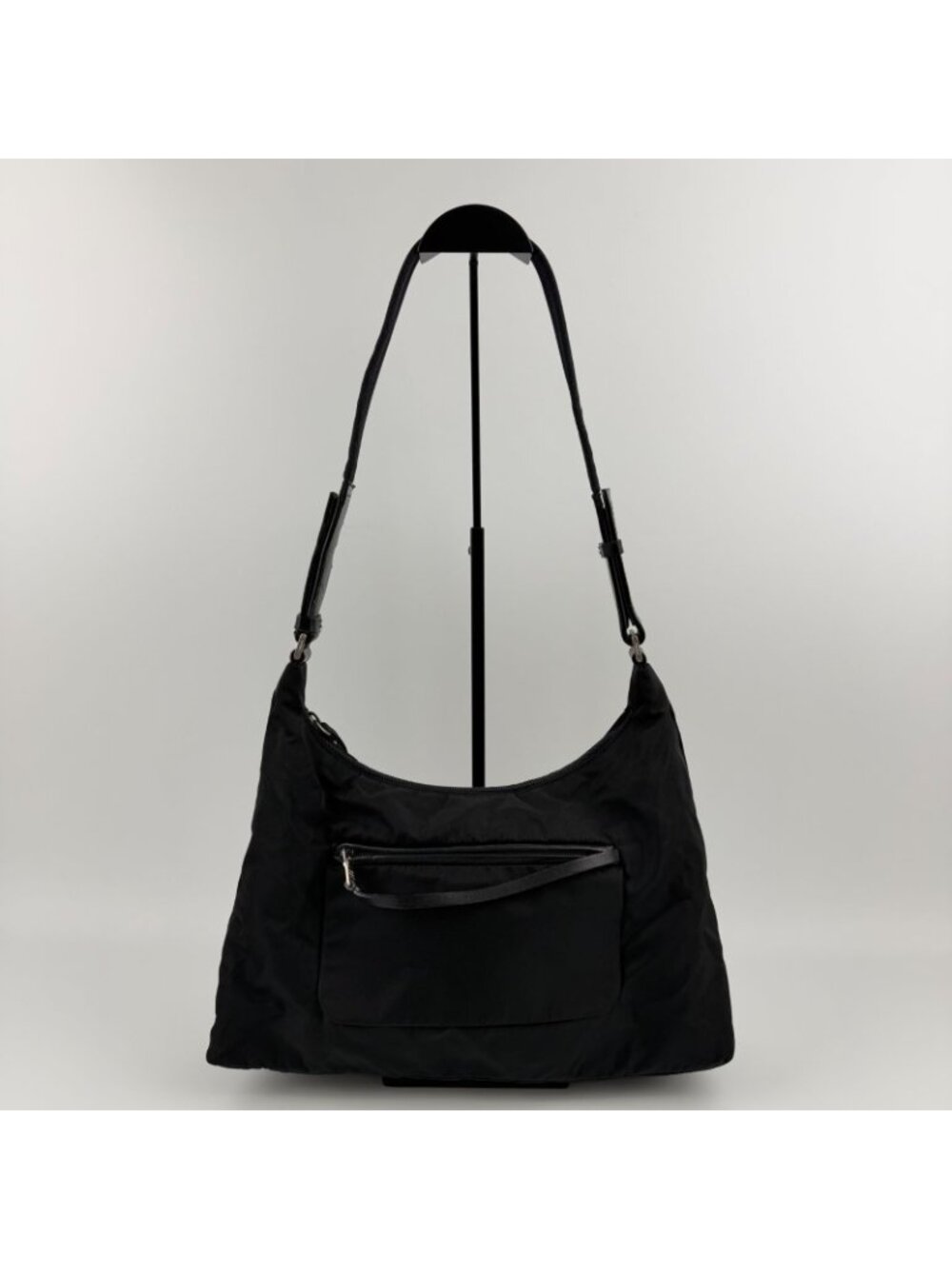 Prada Shoulder Bag Black Nylon Vintage - Picture 3 of 15